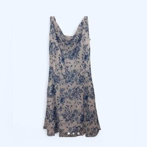 Blue Floral Maxi Slip Dress